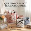 Bow Decor Storage Basket Polka Dot Car Organizer Basket Cute Car Storage Bin  Toy Sorting