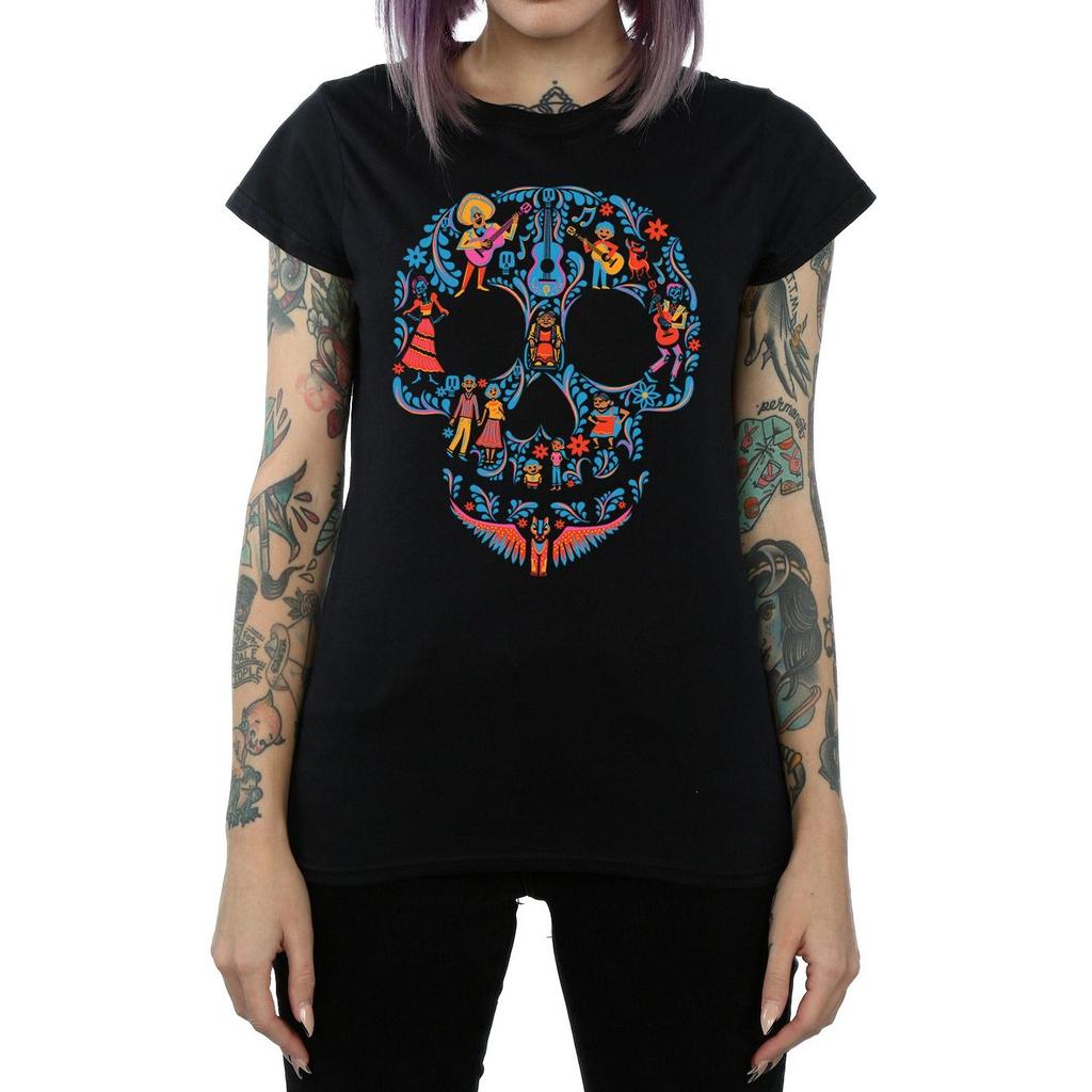 Coco Womens/Ladies Skull Cotton T-Shirt