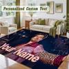 Crystal Velvet Square Rug Custom NameHarry Styles Pattern Non Slip Home Floor Decor Rug