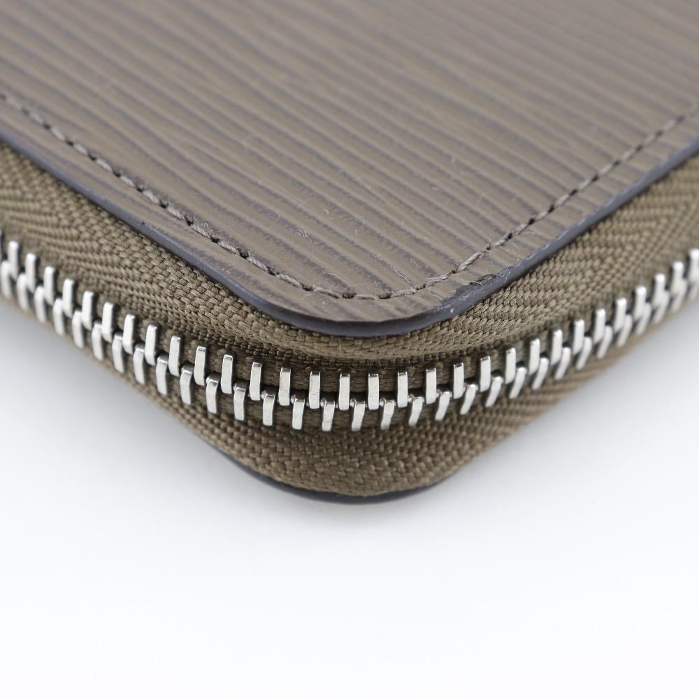 LOUIS VUITTON Zippy wallet Purse M60967 Vertical Taupe Brown Epi Leather unisex Used