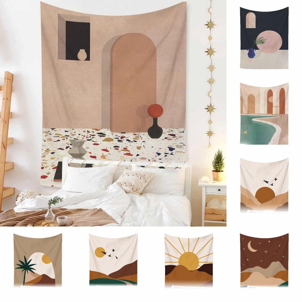 Wall Tapestry Hanging Bedroom Aesthetic Sun Moon Art Decor Background Prop Photo