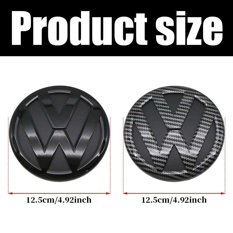 Valve Stems Caps For Volkswagen Touareg 2011-2015 Rear Emblem Trunk Badge Logo Rear Tailgate Decal Sticker Compatible With VW To zd5
