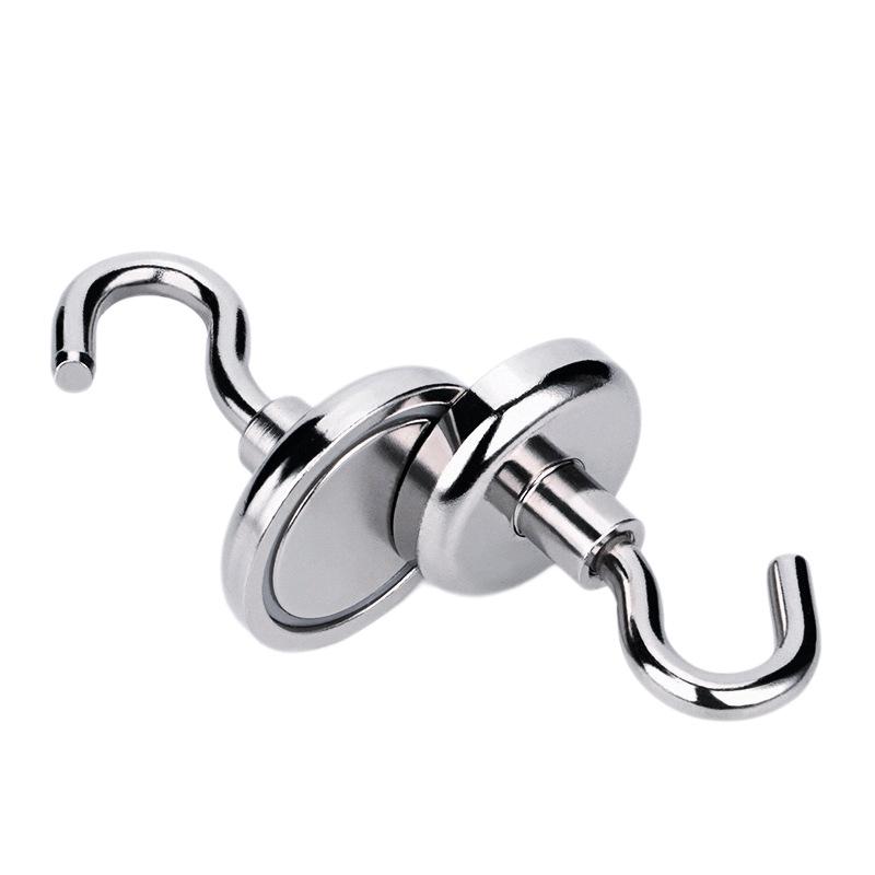 Неодимовый Железо Бор Сильный Поисковый Магнит с Противоударным Крюком и Рым-болтом