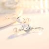 Ladies Elegant Zircon Dolphin Pearl Eardrop Earrings