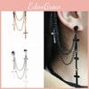 Cross Punk Pendant Ear Cuffs Jewelry With Electroplated Alloy For Gifts Women
