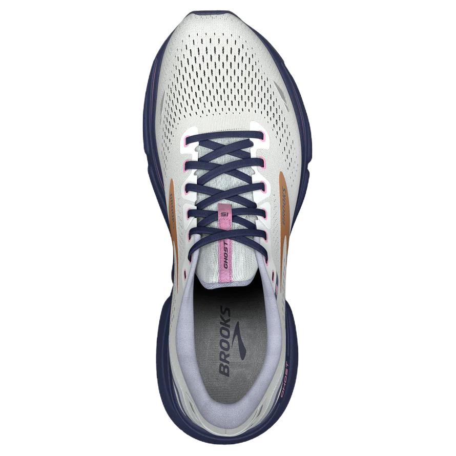 Brooks Ghost 15 Удобные Универсальные Нескользящие Прочные Низкие Марафонские Беговые Кроссовки Женская кроссовка Серый Медный 120380-1B-492