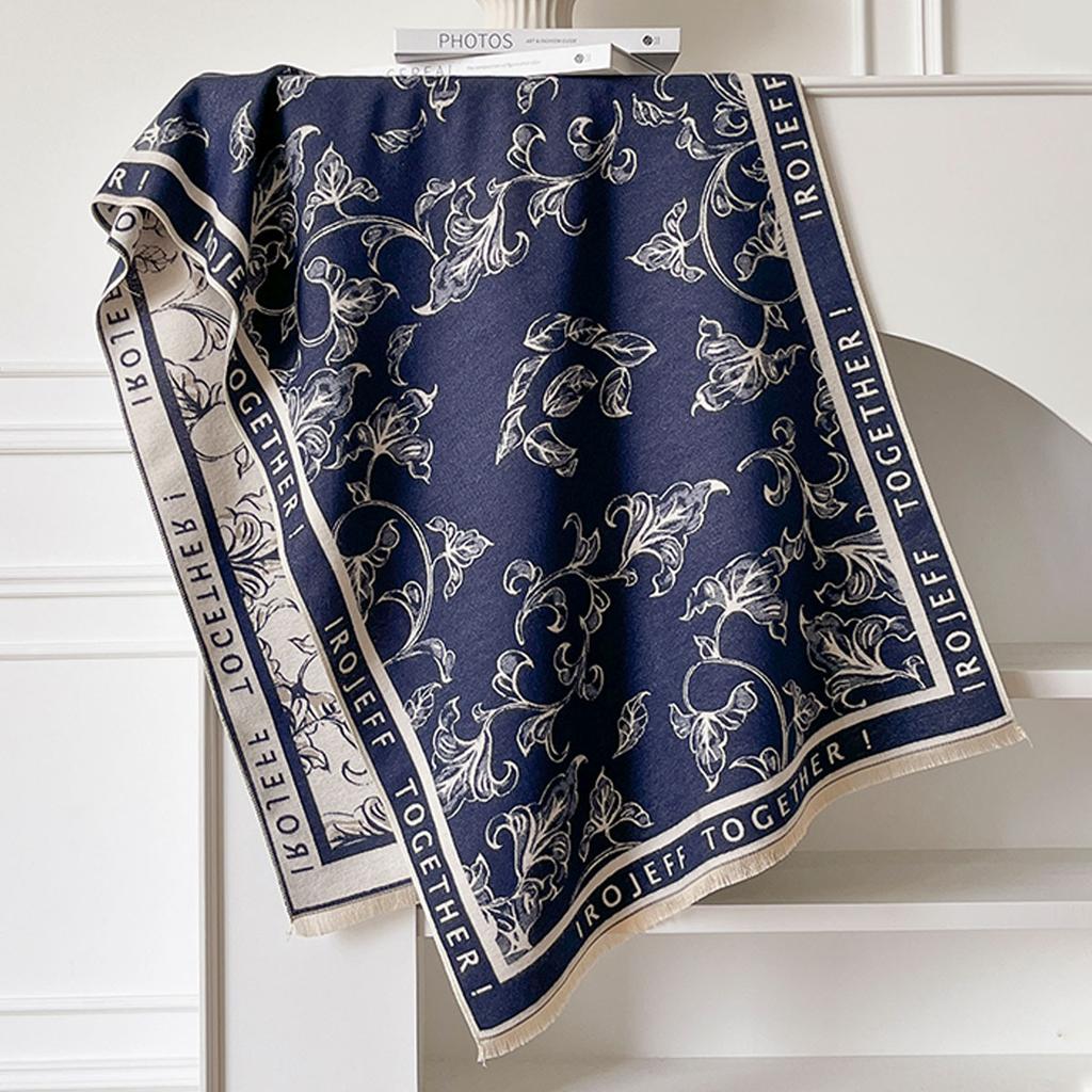 Women Pashmina Scarves Fringe Wrap Winter Warm Fashion Brands Designer Blanket Soft Shawls Imitation Cashmere Two-Sided Scarf