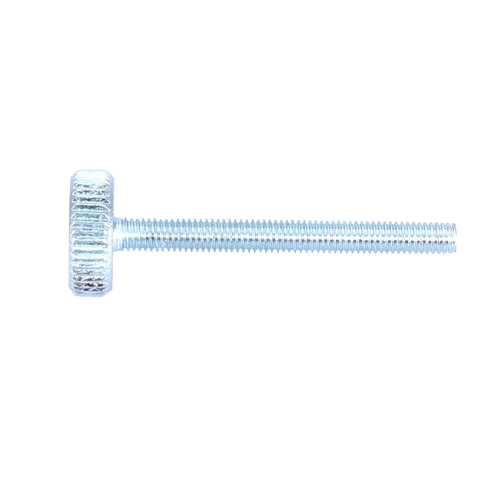 5pcs M3 Zinc Plated Carbon Steel Flat Knurled Head Bolts Thumb Screws (M3*30)