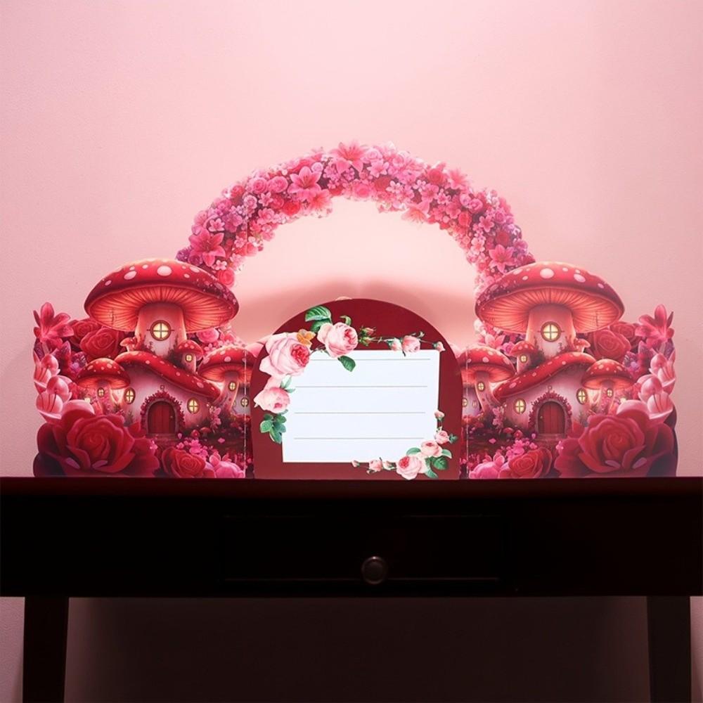 Декор Медвежонок 3D Открытка-раскладушка 3D Дизайн Механизм Pop-up Открытка на День Святого Валентина Настольный Декор Романтическая Тема