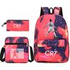 Printed Oxford Backpack Set Teens Kids 3-Piece School Bag Shoulder 20-35L Capacity Geometric Breathable Arc
