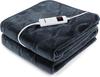 Electric Electric Hour 6 Level Temperature Electric Energy Fully Overheating PSE Heating Winter Blue Gray Blanket, Throw, 1-9 Timer, Adjustment,