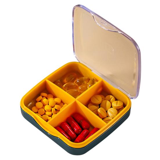 4/6 Grids Pill Box Compartment Design Moisture Proof Good Sealing Dustproof Portable Travel Tablet Organizer Daily Use