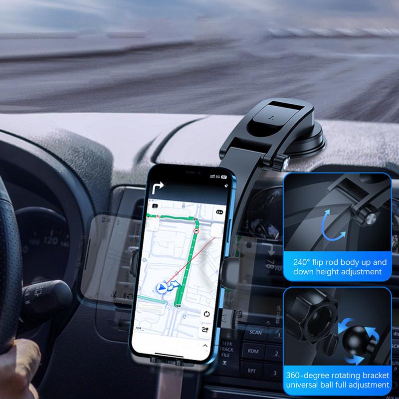 Держатель для телефона в автомобиле с вращением на 360 градусов, крепление в виде чашки для навигации, прочная липкая гелевая подкладка, кронштейн для телефона на приборную панель автомобиля, лобовое стекло