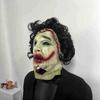 Halloween Horror Full Face Latex Mask With Wig Texas Chainsaw Massacre Cosplay Costume Party Props