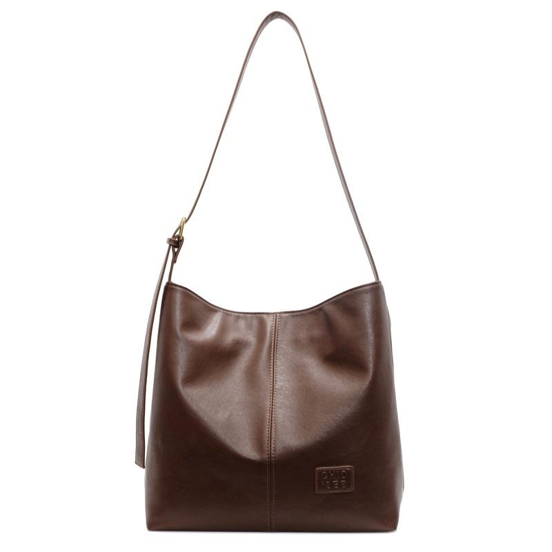 Премиальный стиль Новая осенне-зимняя сумка-ведро большой вместимости Премиальный стиль Нишевая наплечная сумка-подмышка Сумка-тоут