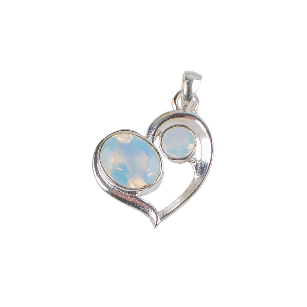 Milky Opal Gemstone 925 Sterling Silver Handmade Jewelry Chain Pendant For Women CP-3-17