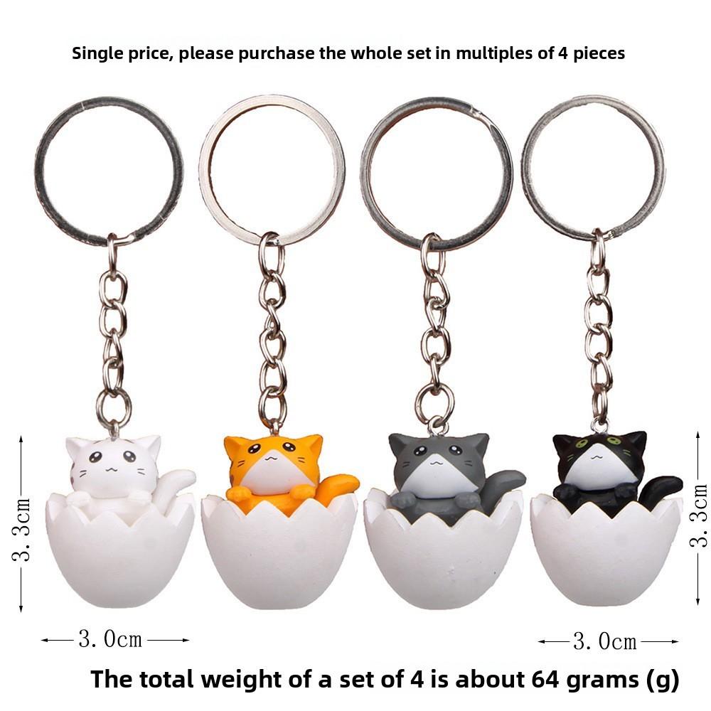 Adorable Cartoon Eggshell Cat Resin Pendants For Gift And Collection Purposes