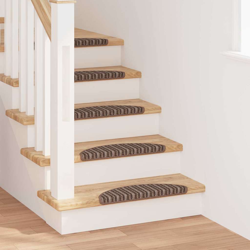 Self Adhesive Stair Treads 15 pcs Brown 56 x 17 x 3 cm