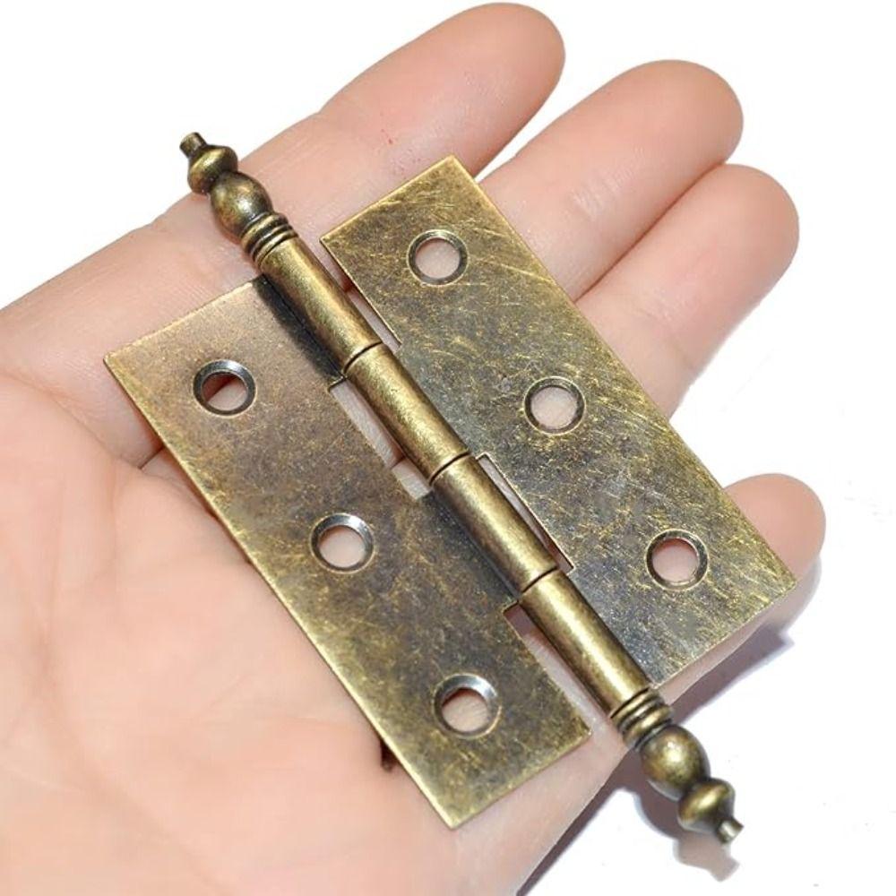 Легко устанавливаемый бронзовый винтажный шарнир прочный корончатый шарнир из цинкового сплава для игрушечных домиков