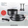 Cookware - All Heat Sources Including Induction - Arthur Martin - AM9582 - Aluminum - Non-stick - 6 Pieces - Removable Handle