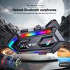 Y20 Bluetooth Motorcycle Helmet Headset RGB Lighting HD Stereo Hands-free Noize Reduction Wireless Motorbike Headphone 1000mah