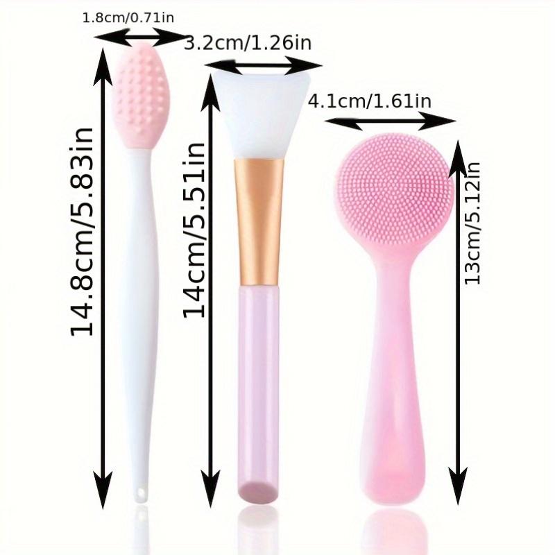 Набор из 3 силиконовых ручных щеток для очищения лица, удаление черных точек для глубокой очистки и нежного отшелушивания, аппликатор для нанесения маски на лицо