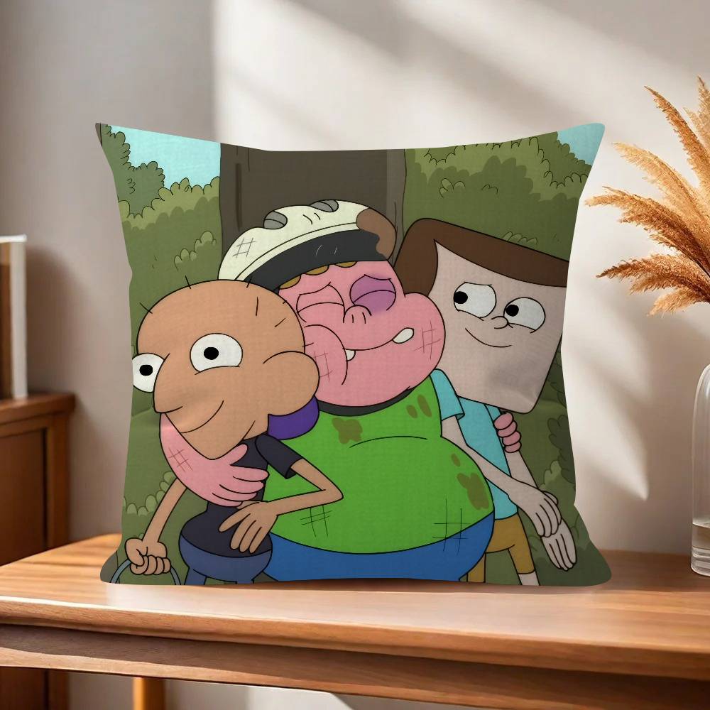 Cartoon CClarence fun Cushion Cover Pillow Cover Decor Pillowcase Printed Cushion Case for Couch