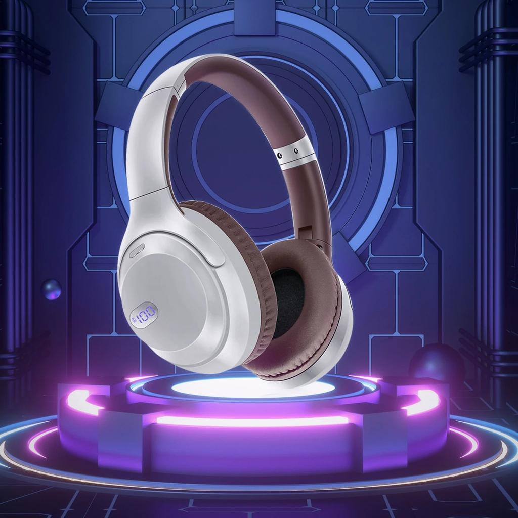 Детские наушники Bluetooth 5.2 со светодиодными кошачьими ушками, ограничением громкости 85/94 дБ и временем воспроизведения 100 часов, складная беспроводная/проводная гарнитура с кабелем 3,5 мм