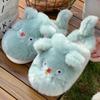 Fashion Women Cat Slippers for Autumn Winter Outwear Fashionable Cartoon Cute Anti Slip Baotou Soft Comfortable Cotton Shoes 2024