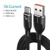QOOVI 7A USB Type C Кабель для быстрой зарядки Шнур для передачи данных Быстрая зарядка QC3.0 USB-C Зарядное устройство для Xiaomi Samsung Huawei OnePlus Poco F3