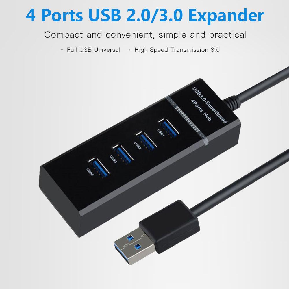 Computer Laptop 5Gbps External Ultra Slim USB 3.0 Hub Expander Adapter 4 Ports Splitter