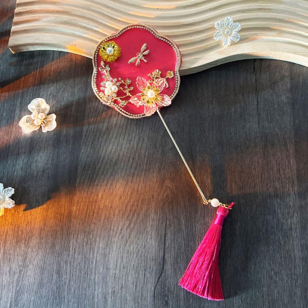 Chinese Style Mini Chinese Fan Tassels Chinese Silk Fan Bridal Group Fan Chinese Wedding