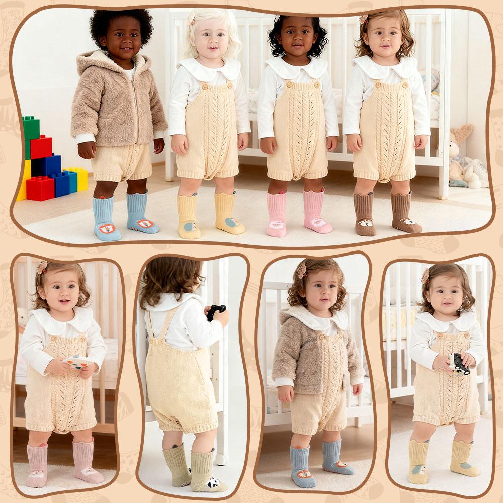 Custom Baby Socks Soccer Jerseys Spring Grip Socks Sewing Threads Kids Soft Touch Baby Socks 0-3 Months High Stockings Socks