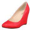 Women's Pumps Pointed Toe Fashion Shoe High Heel Wedges Female Patent Leather Shoes Shoe
