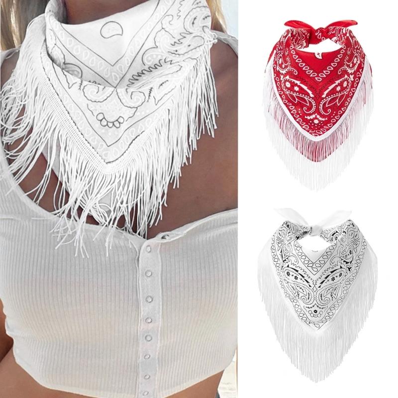 Модные женские шарфы с бахромой бандана ковбойская бандана для девичника идеально подходят для различных случаев