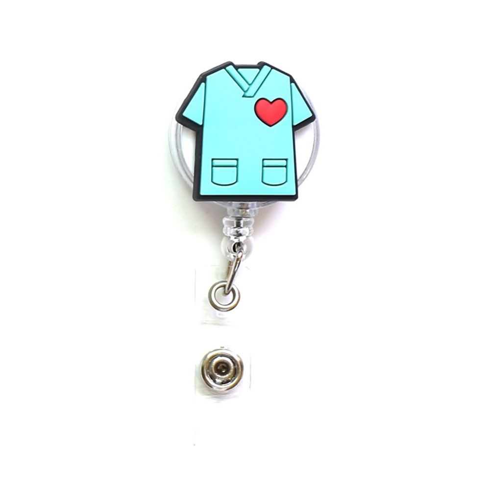 Medical Treatment Retractable Keychain Badge Reel Clip ID Card Badge Holder Doctor Nurse Clip