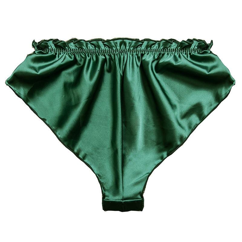 Mid-waist Briefs Large Size Women, Sexy Ice Silk, Seamless Classical Lace, Abdomen and Hips