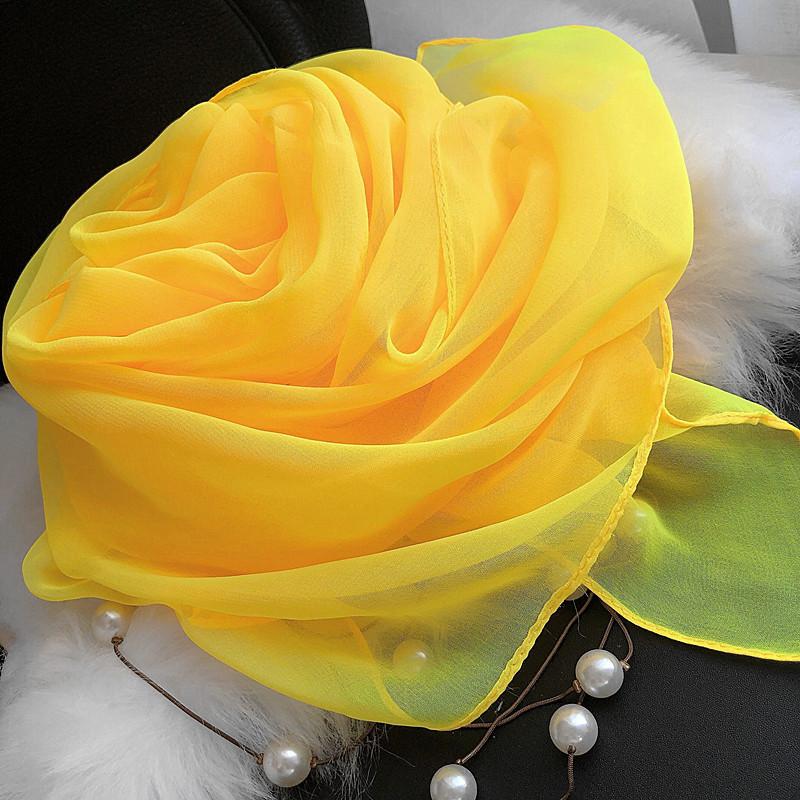 New Versatile Solid Color Dance Scarves Sunscreen Scarves With Good Drape Women'S Long Scarves And Gauze Scarves