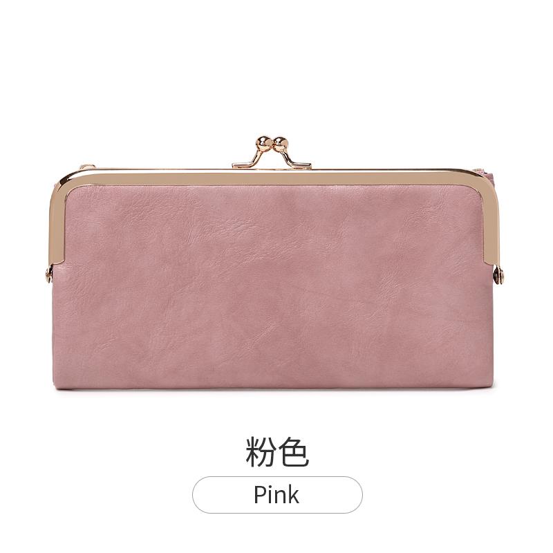 Ретро Женский Кошелек Однотонный Многофункциональный Длинный Кошелек Винтажный Клатч Кошелек для Монет Женский Держатель для Карт Кошелек на Молнии