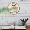 2D Flat, 1pc 7.87inch Round Aluminum Sign, "To My Mom I Love You" Quote, Vintage Rose Design, Mother's Day Metal Wall Art, Rustic Decor for Home