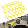 20 ШТ. Свободные индикаторы гаек колеса Высокая видимость Желтый 33 ММ Визуальный предупреждающий указатель гайки колеса для грузовика Прицепа Автобуса Трактора