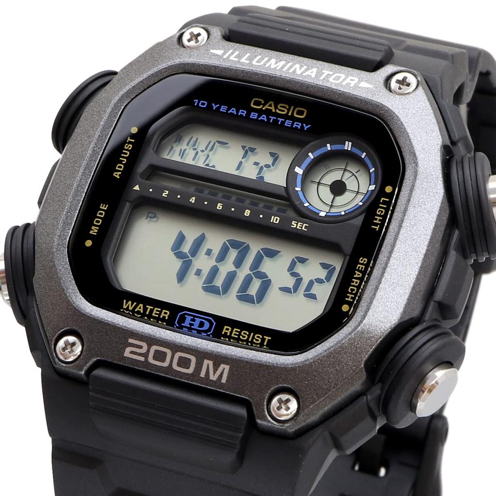 Casio Стандартные цифровые часы с длинным ремешком, черные, Overseas, модель [Casio] DW-291HX-1AV, мужские [Товар]