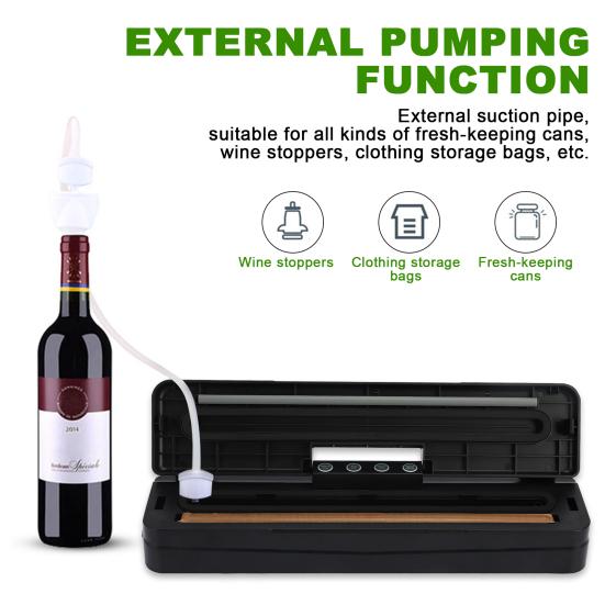 Компактный автоматический вакуумный упаковщик с режимами для сухих и влажных продуктов, машина для запайки и упаковки, консервация продуктов