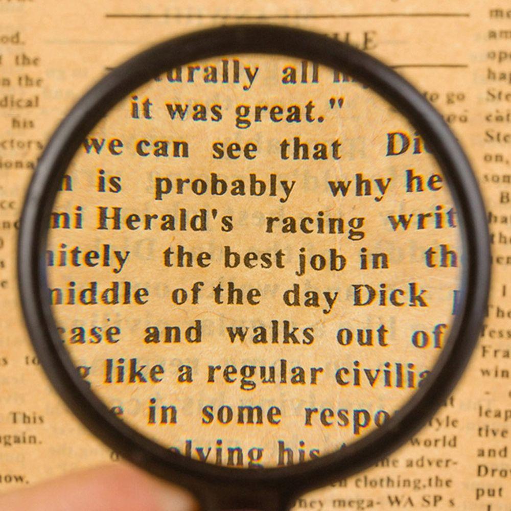 Складная Карманная Кожаная Лупа для Чтения Газет 50 мм Ювелирная Лупа Подарок Увеличительное Стекло