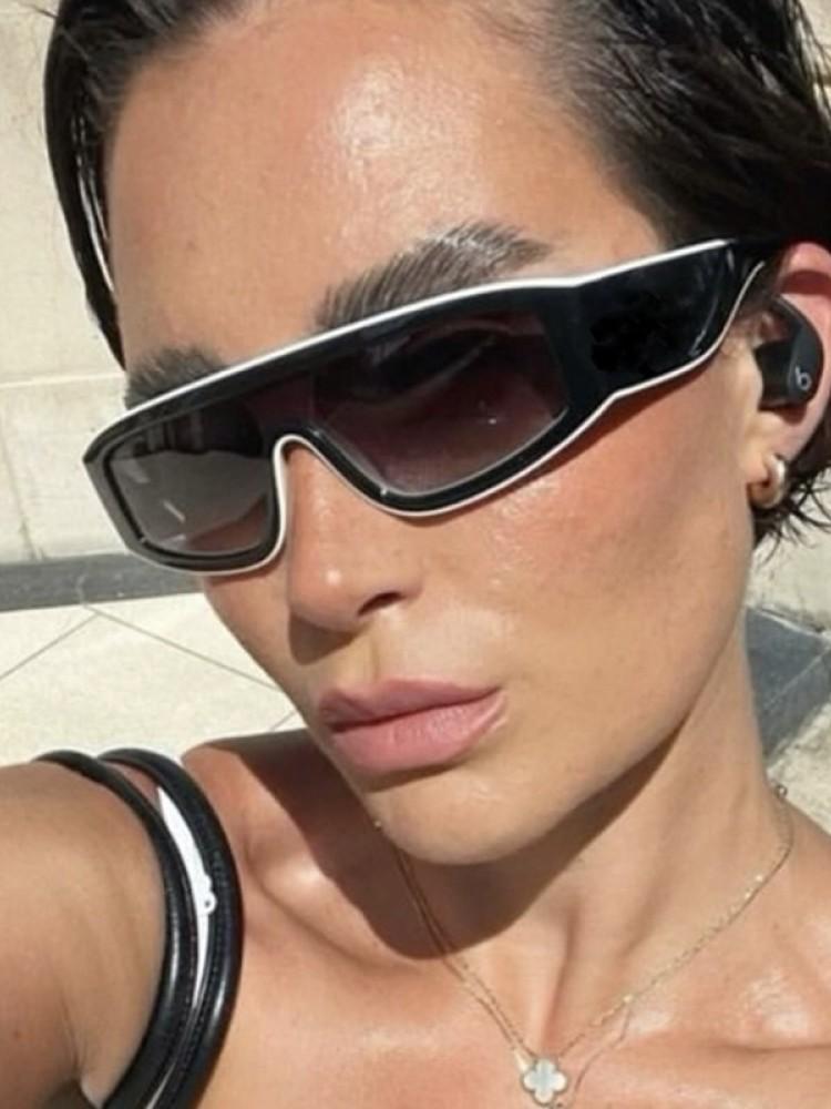 Трендовые панк прямоугольные солнцезащитные очки женские дизайнерские квадратные оправы винтажные ретро модные аксессуары новый дерзкий бренд очки