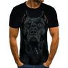 Summer Round Neck 3D Pet Dog Print Top Fashionable Casual Short Sleeved Men's T-shirts
