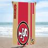 SF 49ers Print Beach Towel, Large Soft Quick Dry Towel for Beach Camping Swimming