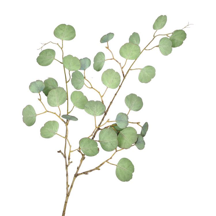 French Round Eucalyptus & Apple Leaf Simulated Plant for Wedding & Home Decor
