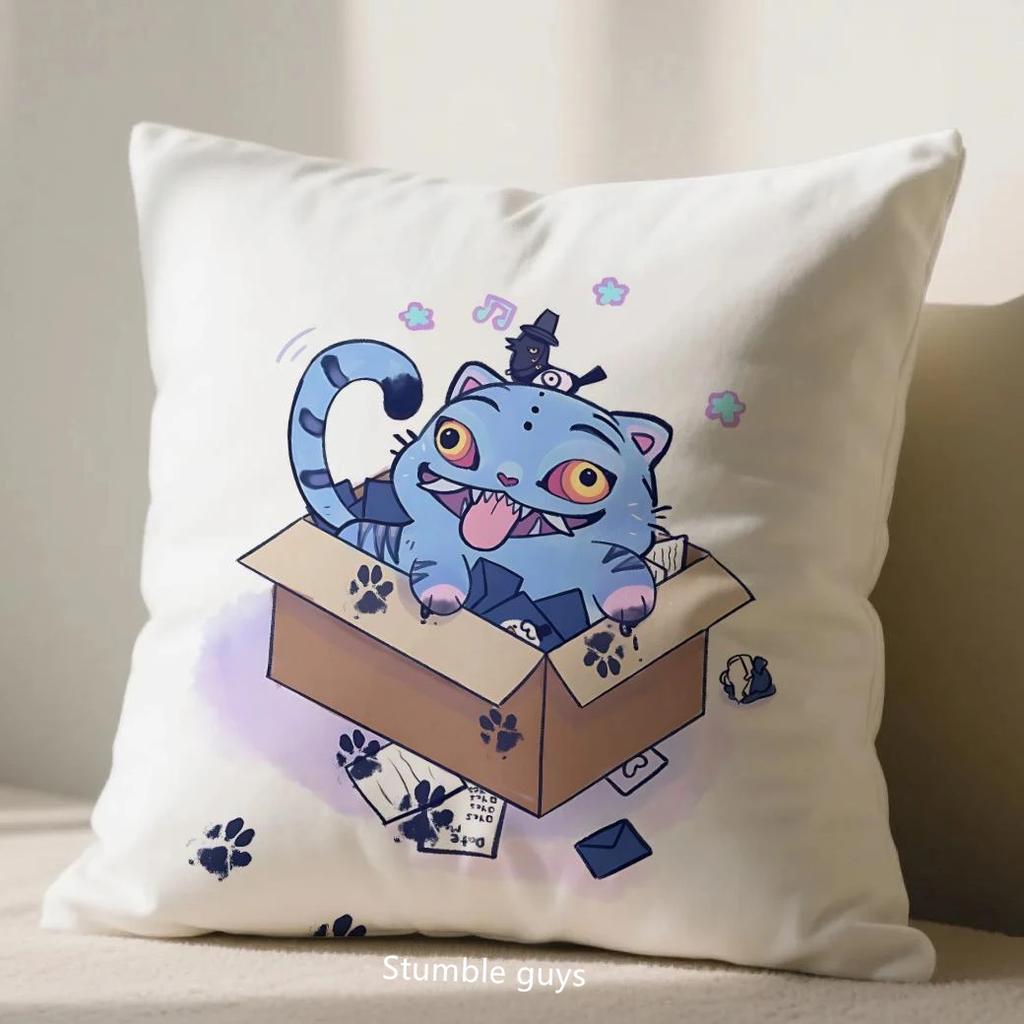 Anime Kpop Demon Hunters Cushion Cover Sofa 45X45cm Pillowcase Soft Fabric