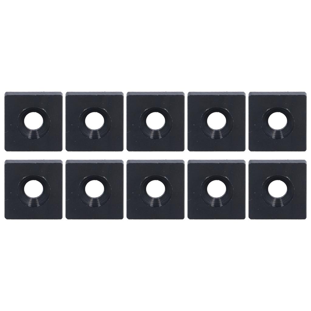 10 шт. профильные торцевые заглушки из алюминиевого сплава с одним отверстием для промышленного оборудования с ЧПУ, черные
